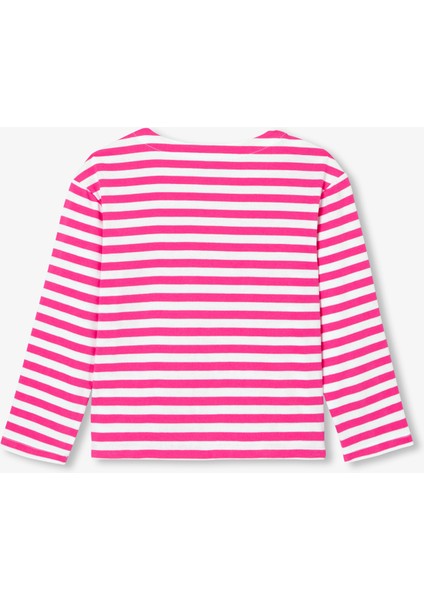 Pembe Çizgili Uzun Kollu Kız Çocuk Breton T-Shirt fiyatları