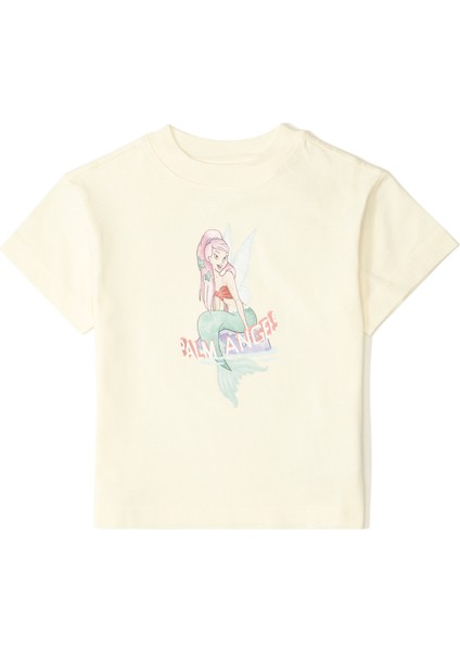 Pembe Figür Baskılı Logolu Kız Çocuk T-Shirt