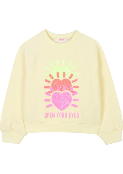 Sarı Kız Çocuk Sweatshirt