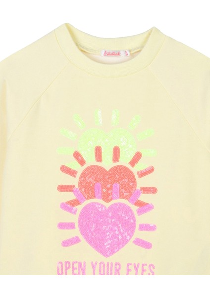 Sarı Kız Çocuk Sweatshirt