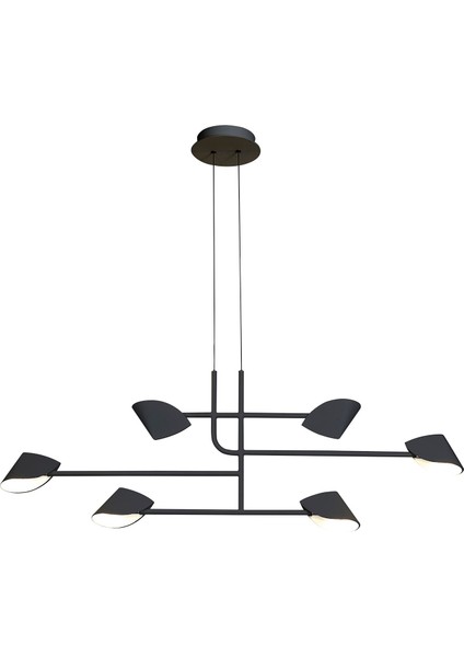 Capuccina 6l Siyah Alüminyum Modern Avize