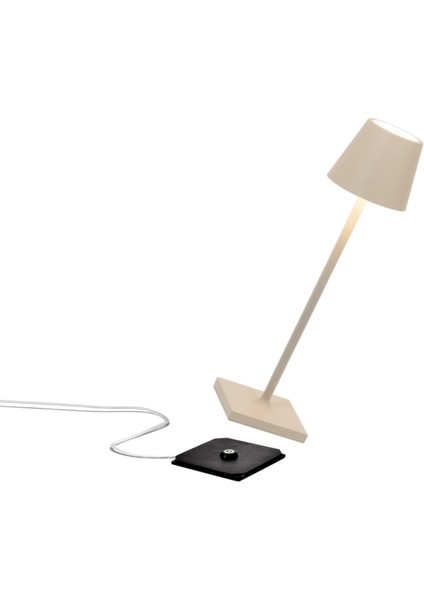 Micro Şarjlı Kum Rengi LED Masa Lambası