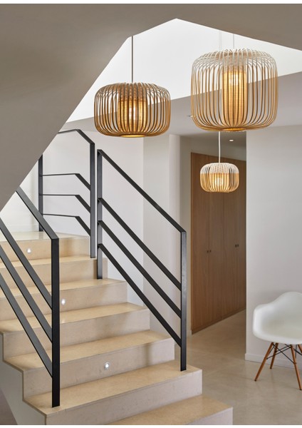 Bamboo Beyaz Sarkıt Avize Xs