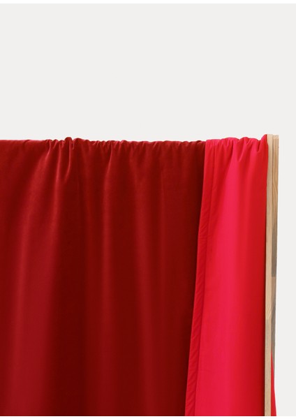 Kırmızı Kadife Throw Battaniye Koltuk Örtüsü 140 x 170 cm