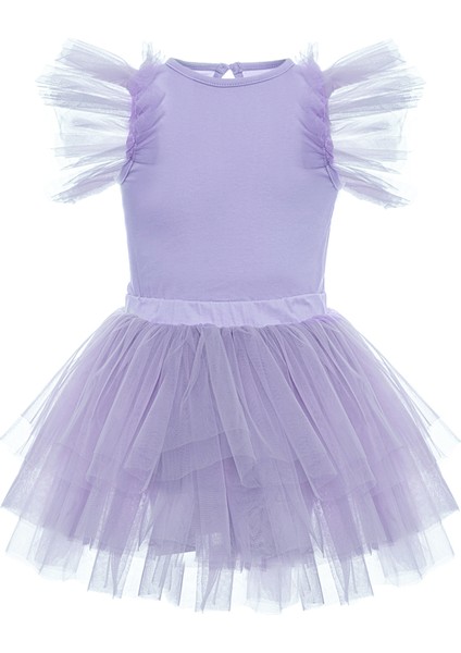 Lila Body & Tütü Etek Kız Çocuk 2'li Set