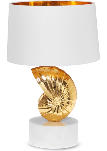 Nautilus Beyaz Mermer Abajur
