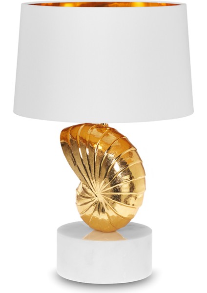 Nautilus Beyaz Mermer Abajur
