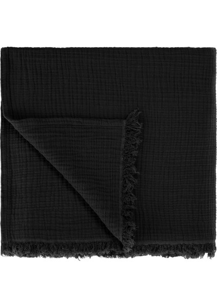 Cocoon Siyah %100 Pamuk King Size Yatak Örtüsü 240 x 260 cm