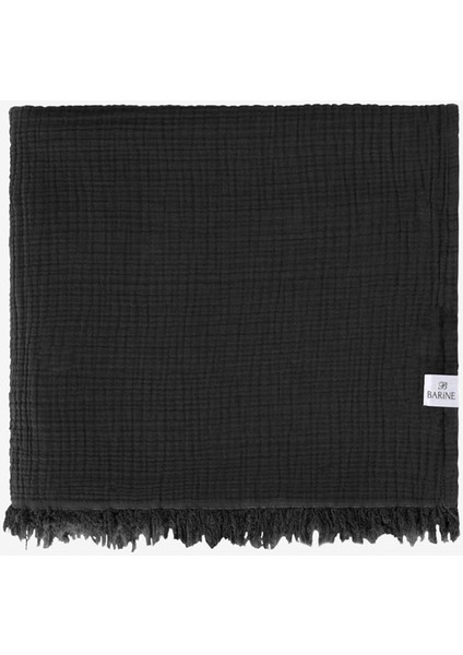 Cocoon Siyah %100 Pamuk King Size Yatak Örtüsü 240 x 260 cm