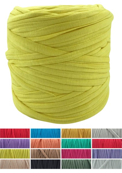 Sarı 001 Penye İp Büyük Boy 650 gr 130 mt Örgü İpi