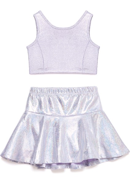 Sparkly Purple Lila Kız Çocuk 2li Set