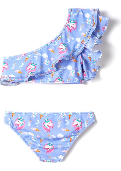 Unicorn Wonderland Lila Kız Çocuk Bikini Takımı fiyatları