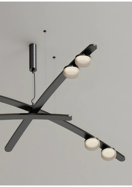 Arch 3'lü Siyah Modern Avize