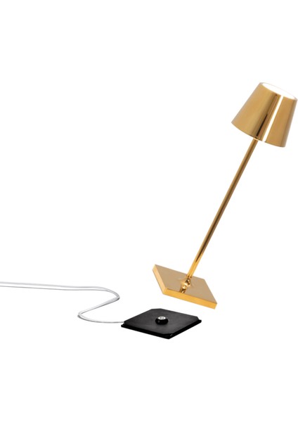 Poldina Altın Rengi Micro Şarjlı LED Masa Lambası