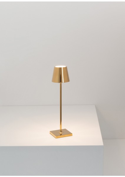 Poldina Altın Rengi Micro Şarjlı LED Masa Lambası