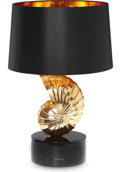 Nautilus Siyah Mermer Abajur