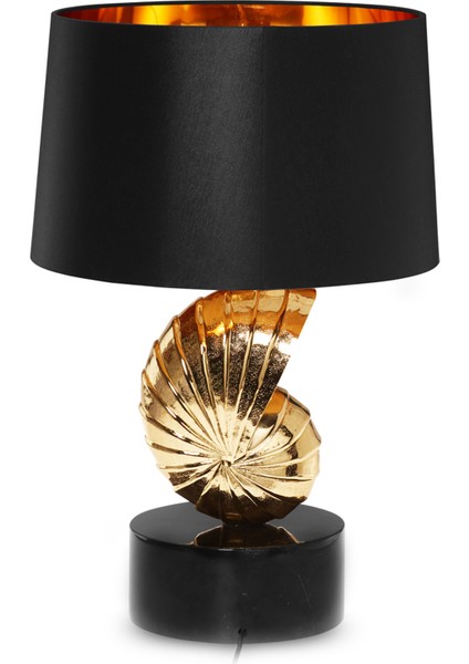 Nautilus Siyah Mermer Abajur