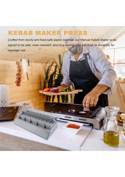 Büyük Kebap Makinesi, Gri Plastik Kabab, Manuel Kabob Kalıbı, Barbekü Şişleri (Yurt Dışından) fırsatları