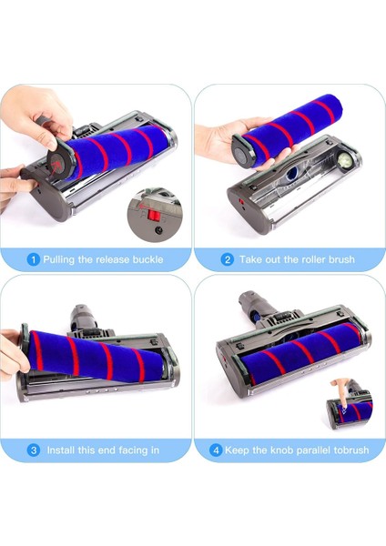 V7 V8 V10 V11 V15 Yumuşak Rulo Fırça Sert Zeminler Için LED Yeşil Işıklı Elektrikli Süpürge Başlığı (Yurt Dışından) fırsatları