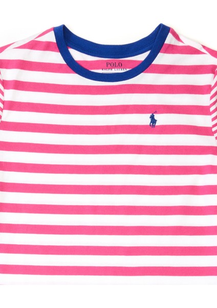 Pembe Çizgili Kız Çocuk Elbise modelleri