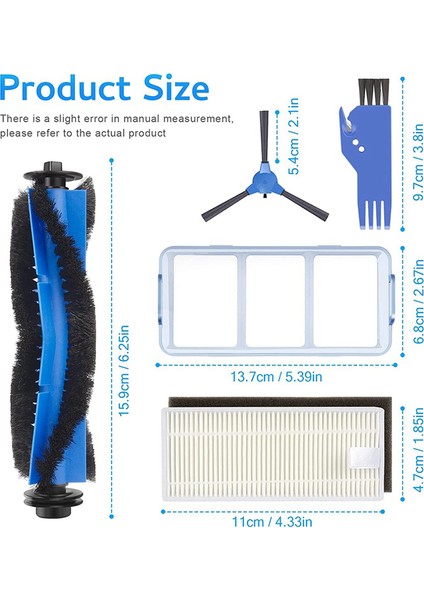 Robovac 11S, 15C 30 30C 12 35C Vakum Filtreleri Için 19 Adet Yedek Aksesuar Seti (Yurt Dışından) fiyatları