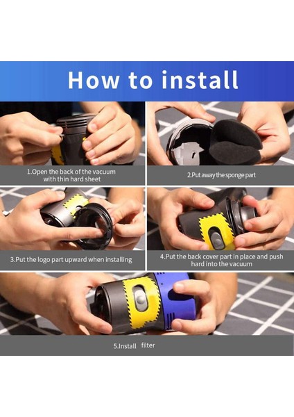 3x Elektrikli Süpürge Aksesuarları V7 V8 Motor Arka Kapağı Küçük (Yurt Dışından) modelleri