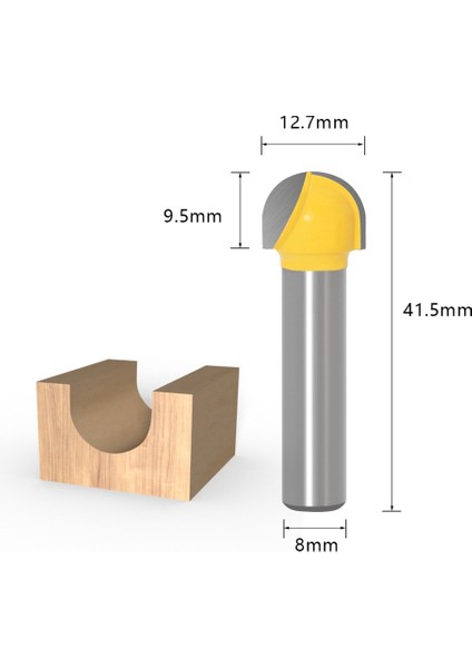 15 Adet 6.35MM Yönlendirici Bit Seti Kırpma Düz Freze Kesicisi Ahşap Uçları Tungsten Karbür Kesme Ağaç Işleme Kırpma (Yurt Dışından)
