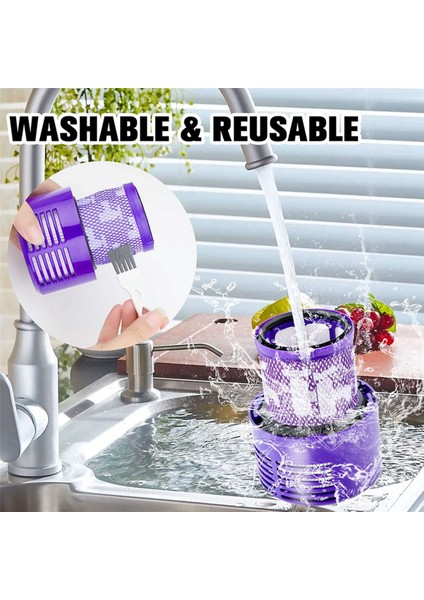 V10 Cyclone Serisi Absolute Animal Total Clean Için 6 Adet Vakum Filtresi Yedeği (Yurt Dışından) fırsatları