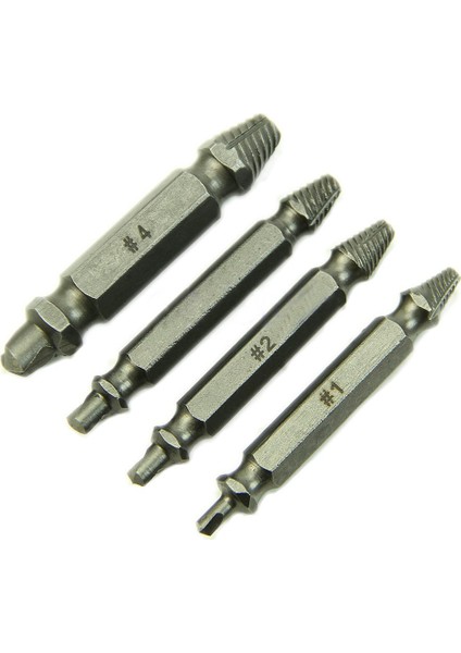 4x Vida Çıkarıcı Matkap Uçları Kılavuz Seti Kırık Cıvata Sökücü Kolay Çıkış #1 #2 #3 #4 (Yurt Dışından) modelleri