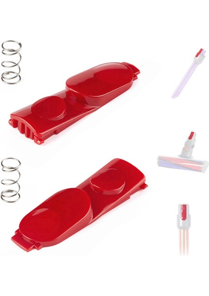 12 Adet Çubuk Tüpü/temizleyici Başlığı Klips Mandal Sekmesi Düğmesi V7 V8 V10 V11 V15 Vakum Değiştirme Aleti Yaylı (Yurt Dışından) modelleri