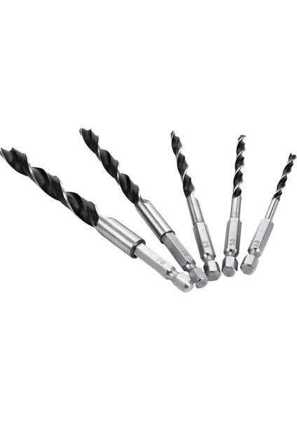 Hss 1/4 Inç Altıgen Şaftlı Brad Uçlu Büküm Matkap Uçları Seti Hızlı Değişim 5 Adet 4 - 10MM Ahşap Ahşap Aletleri Için (Yurt Dışından) fiyatları