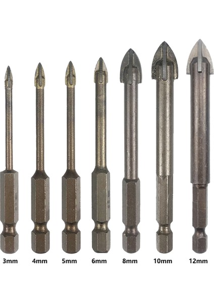 Fayans Matkap Ucu Beton Çimento Matkap Ucu Çok Fonksiyonlu Yumruk Delik Açıcı Dört Kenarlı Üçgen Matkap Ucu Seti Karbür (Yurt Dışından) modelleri