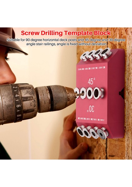 Açılı ve Düz Delik Için 30/45/90° Açılı Matkap Deliği Kılavuzu Jig, Kablo Korkuluk Gecikmesi Vida Delme Şablonu, 1 Adet (Yurt Dışından) fırsatları
