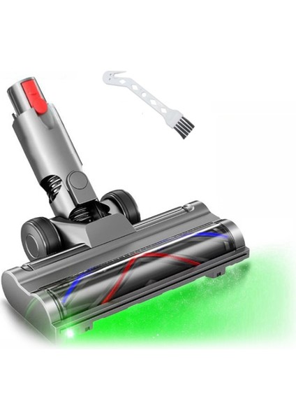 V10 Slim V12 Vakum Ataşmanı Için LED Toz Algılamalı Doğrudan Tahrikli Fırça Başlığı Halı Zemin Temizleyici (Yurt Dışından)