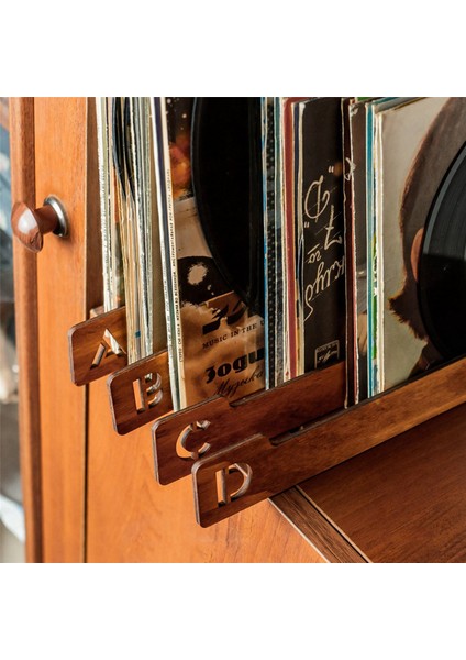 52 Adet Ahşap Plak Bölücüler, Alfabetik Vinil Depolama Bölücüler Az, Tutucu Düzenleyici Kılavuzları (Yurt Dışından) modelleri