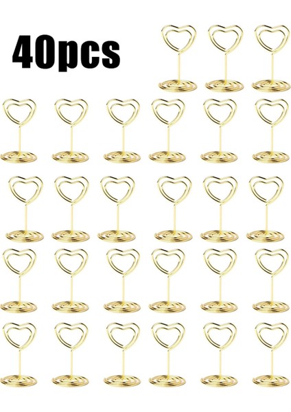 40 Adet Masa Numarası Tutucuları Yer Kartı Tutucusu Kart Standı Isim Menüsü Klipsleri, Parti Altını Için Işaret (Yurt Dışından) fiyatları