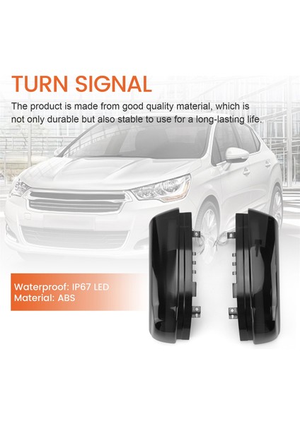 Araba Dinamik Dönüş Sinyal Lambası LED Yan Ayna Gösterge Sinyal Lambası Mitsubishi Pajero V73 V77 V93 V97 2006-2019 (Yurt Dışından)