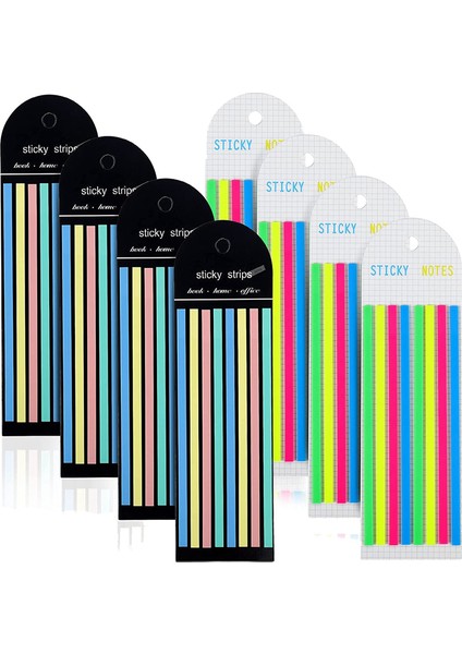 1280 Adet Vurgulayıcı Bant, Şeffaf Yapışkan Uzun Sayfa Işaretleyicileri Sekmeleri, Morandi Neon Şeffaf Şeritler Bayraklar Etiketler (Yurt Dışından)