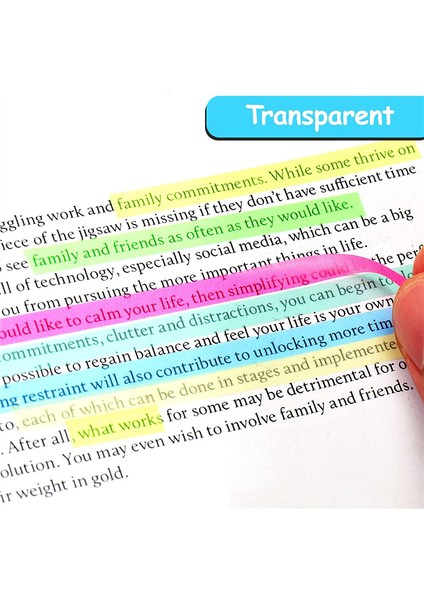 1280 Adet Vurgulayıcı Bant, Şeffaf Yapışkan Uzun Sayfa Işaretleyicileri Sekmeleri, Morandi Neon Şeffaf Şeritler Bayraklar Etiketler (Yurt Dışından) fırsatları