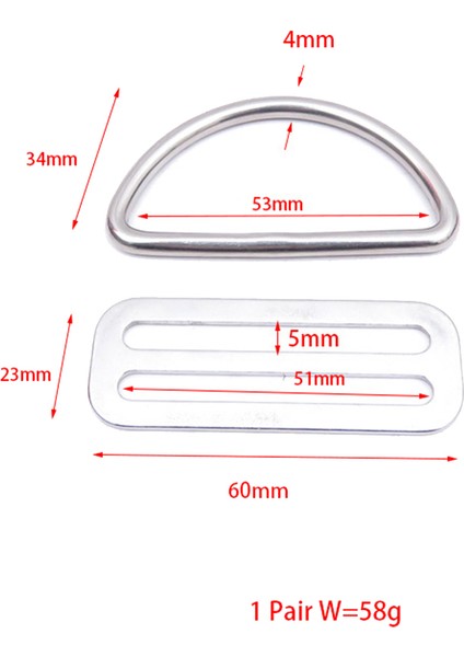 Paslanmaz Çelik Tüplü Dalış Kemeri Dokuma Kayışı D Halka Toka Halka Toka Kanat Bcd Aksesuarları ile Sabit (Yurt Dışından) fırsatları