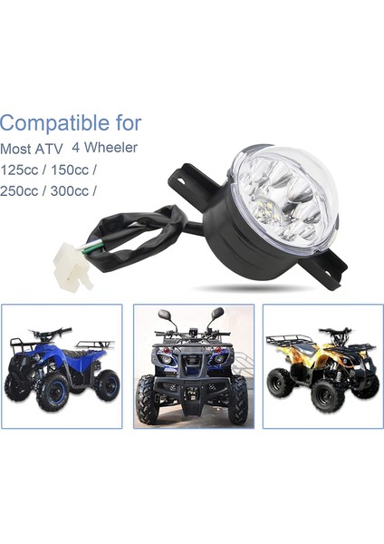 2 Adet 12 V LED Atv Ön Far 125CC 150CC 250CC 300CC Farlar Çin Taotao Jcl Baja Yamoto Kazuma Roketa (Yurt Dışından) fiyatları