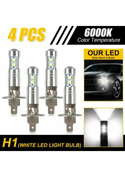 4pcs H1 LED Far Sis Sürüş Ampulleri 6000K Süper Beyaz 200W (Yurt Dışından) modelleri
