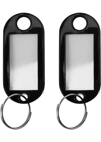 20 Adet Çeşitli Anahtar Kimlik Etiketi Etiketleri Bölünmüş Halka Anahtarlık Anahtarlık (Siyah) (Yurt Dışından) modelleri