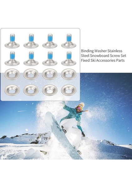 8 Adet/takım Snowboard Bağlama Vida Seti, Snowboard Vida Rondelaları ile Snowboard Montaj Vidaları Sabit Kayak Aksesuarları (Yurt Dışından) fiyatları