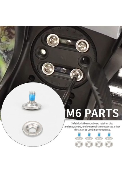8 Adet/takım Snowboard Bağlama Vida Seti, Snowboard Vida Rondelaları ile Snowboard Montaj Vidaları Sabit Kayak Aksesuarları (Yurt Dışından) modelleri