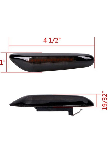 LED Dinamik Dönüş Sinyal Işığı Yan Çamurluk Işaretleyici Sıralı Flaşör Lambası -Bmw 1 3 5 x Serisi E46 E60 E82 E90 (Yurt Dışından)