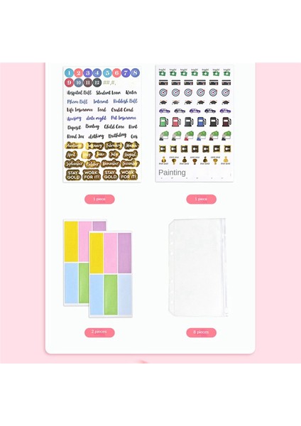 Set A6 Bütçe Klasörü, Fermuarlı Zarflı Klasör, Para Planlayıcı Klasörü, Nakit Için Para Düzenleyici, Klasör, A (Yurt Dışından)