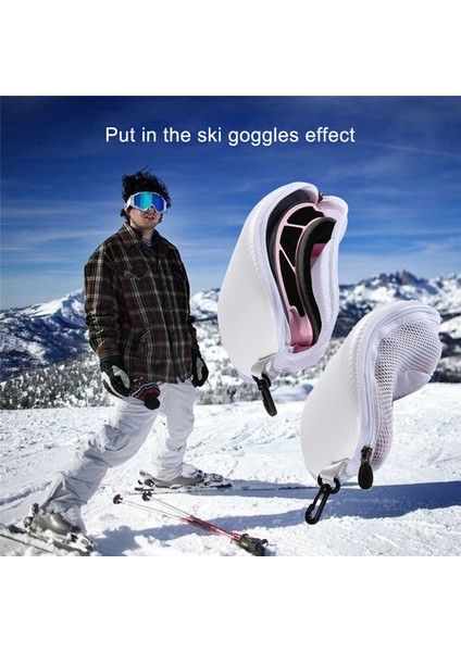 Kayak Kar Gözlüğü Koruyucu Kılıf Anti-Şok Su Geçirmez Motosiklet Gözlük Kutusu Depolama Güneş Gözlüğü Sert Kabuk Çanta-Beyaz (Yurt Dışından) fırsatları