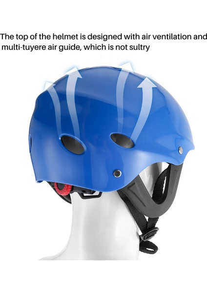 Güvenlik Koruyucu Kask 11 Nefes Delikli Su Sporları Kayak Kano Sörf Kürek Tahtası - Mavi (Yurt Dışından)