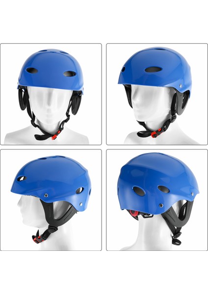 Güvenlik Koruyucu Kask 11 Nefes Delikli Su Sporları Kayak Kano Sörf Kürek Tahtası - Mavi (Yurt Dışından)